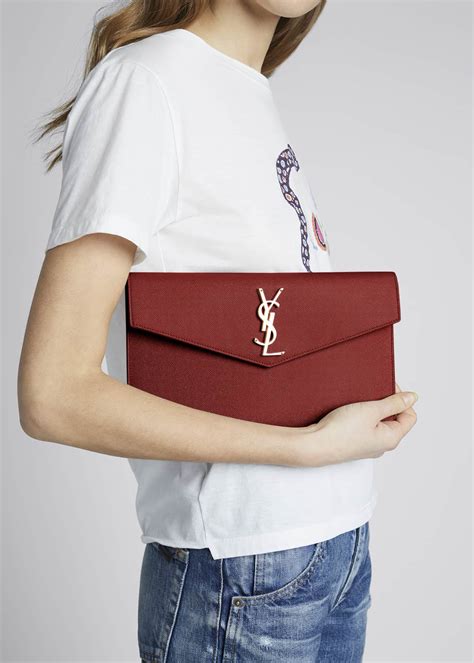 ysl uptown pouch saks|YSL uptown clutch sale.